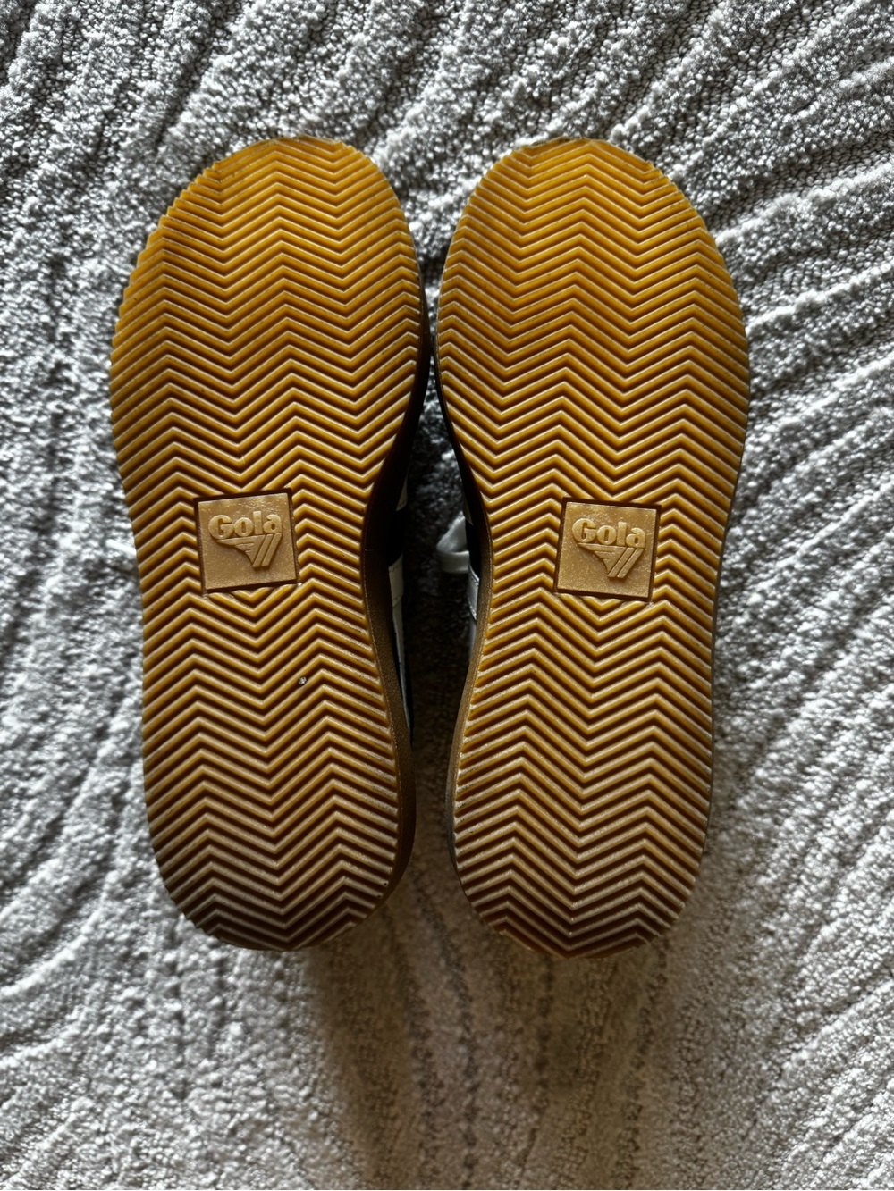 Gola Black Suede Sneakers with White Stripes and Gum Sole - Picture 5 of 5